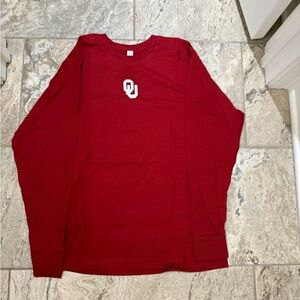 NWT size large OU Red Long Sleeve Men's Shirt
